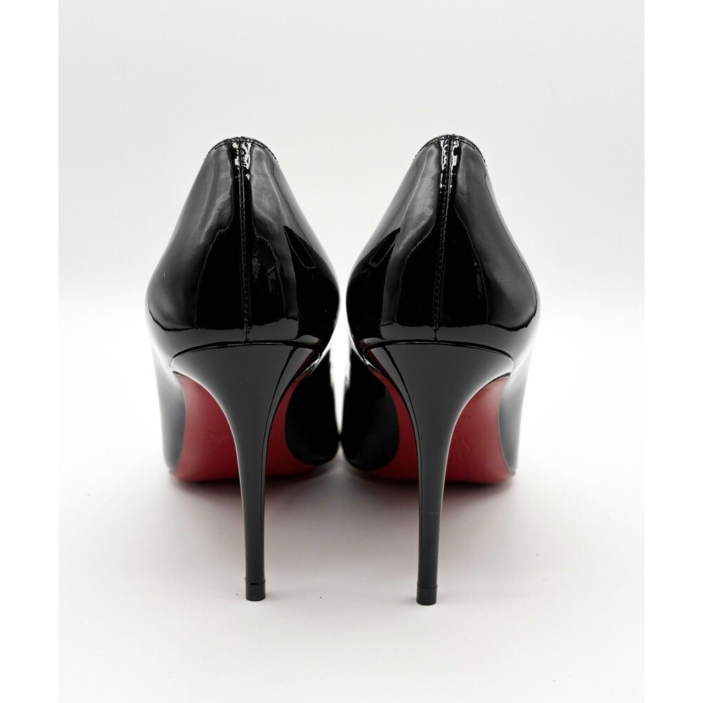 Christian Louboutin Kate 85mm Black Patent Leather Stiletto Heels Sz EU 37 - Picture 9 of 12